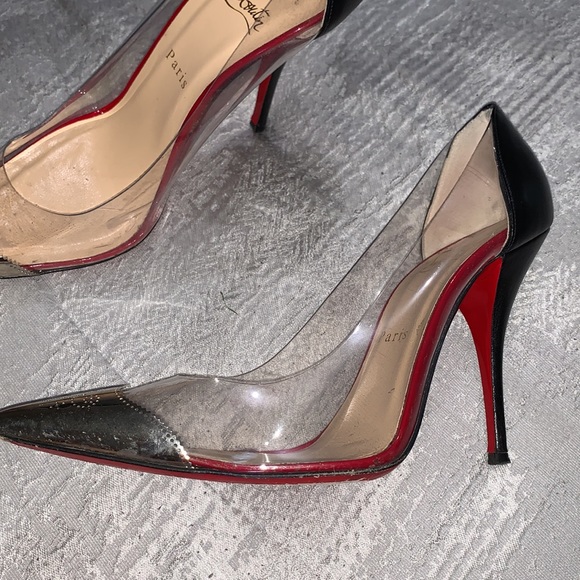 Christian Louboutin Pigalle Metal Toe Clear